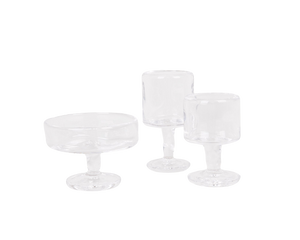0405 Stem Glass Set of Two | Clear | Small