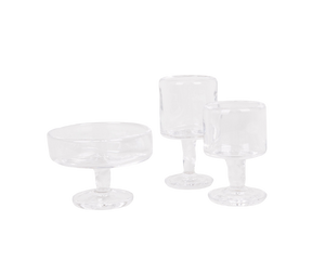 0405 Stem Glass Set of Two | Clear | Medium