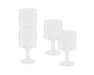 0405 Stem Glass Set of Four | Clear | Medium