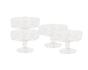 0405 Stem Glass Set of Four | Clear | Wide