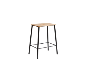 Adam Stool | Black / Oak | H50