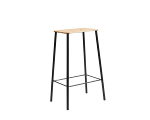 Adam Stool | Black / Oak | H65