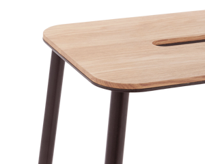 Adam Stool | Black / Oak | H65