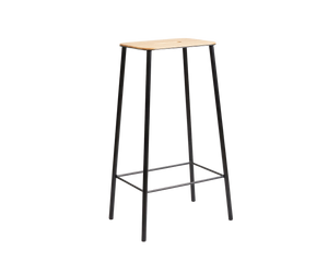 Adam Stool | Black / Oak | H76