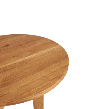 Farmhouse Trestle Table | Natural Oak | 120 Ø Round