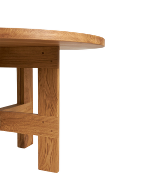Farmhouse Trestle Table | Natural Oak | 120 Ø Round