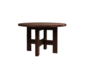 Farmhouse Trestle Table | Dark Oak | 120 Ø Round