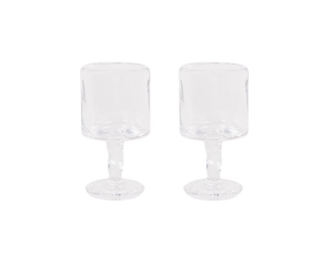 0405 Stem Glass Set of Two | Clear | Medium