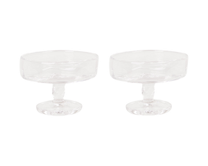 0405 Stem Glass Set of Two | Clear | Wide