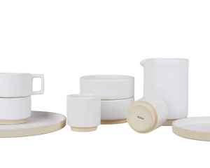 Otto Ceramic Bowls Set of Two | White | Medium