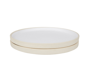Otto Ceramic Plate Set of Two | White | Large