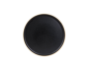 Otto Ceramic Plate Set of Two | Black | Small