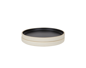 Otto Ceramic Plate Set of Two | Black | Small