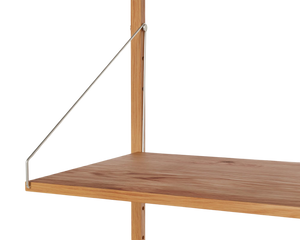 Shelf Library Add-on Desk Section | Natural Oak | H185.2 / W80