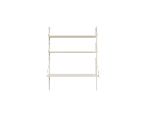 Shelf Library Desk Section | Warm White Steel | H108.4 / W80