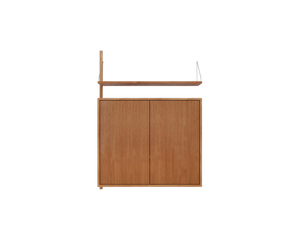 Shelf Library Medium Cabinet Add-on Section | Natural Oak | H114.8 / W80