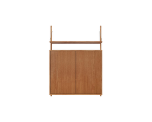 Shelf Library Medium Cabinet Section | Natural Oak | H114.8 / W80