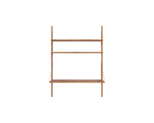 Shelf Library Desk Section | Natural Oak | H114.8 / W80