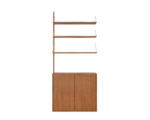 Shelf Library Medium Cabinet Add-on Section | Natural Oak | H185.2 / W80