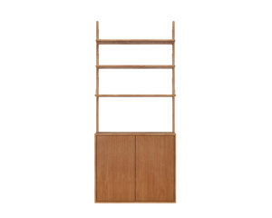 Shelf Library Medium Cabinet Section | Natural Oak | H185.2 / W80