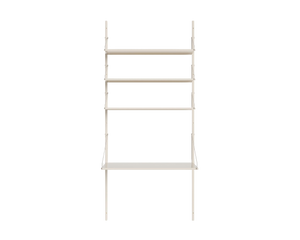 Shelf Library Desk Section | Warm White Steel | H185.2 / W80