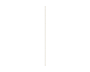 Library Rail | Warm White Steel | H185.2
