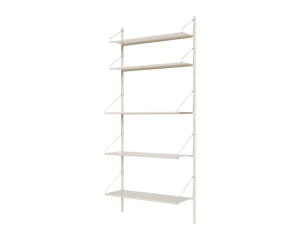 Shelf Library Single Section | Warm White Steel | H185.2 / W80