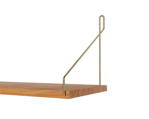 Single Shelf | Natural Oak / Brass | D20 / W60