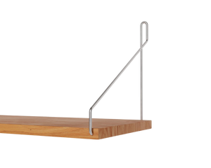Single Shelf | Natural Oak / Stainless Steel | D20 / W60