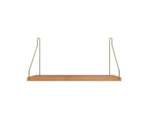Single Shelf | Natural Oak / Brass | D20 / W40