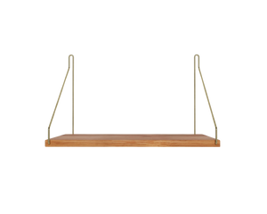 Single Shelf | Natural Oak / Brass | D27 / W40