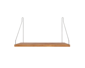 Single Shelf | Natural Oak / Stainless Steel | D27 / W40