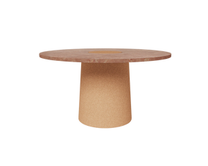Sintra Dining Table | Red Limestone / Cork