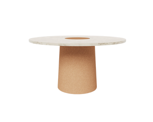 Sintra Dining Table | White Marble / Cork