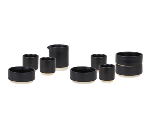 Otto Ceramic Tableware Set | Breakfast | Black