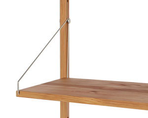 Shelf Library Medium Cabinet Add-on Section | Natural Oak | H114.8 / W80