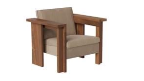 Symmetry Lounge Chair | Ash Wood / Oat Fabric – FRAMA