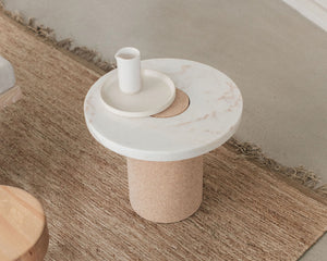 FRAMA Sintra Table | White Marble / Cork | Small / Context