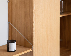 Shelf Library Medium Cabinet Section | Natural Oak | H185.2 / W80