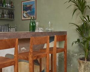 FRAMA Bar Chair 01 | Warm Brown Birch | H65