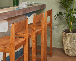 FRAMA Bar Chair 01 | Warm Brown Birch | H76