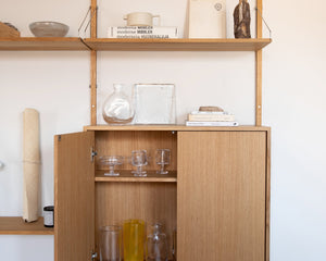 Shelf Library Medium Cabinet Add-on Section | Natural Oak | H185.2 / W80