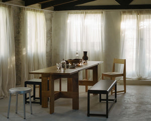 Farmhouse Trestle Table | Natural Oak | L220 Planks