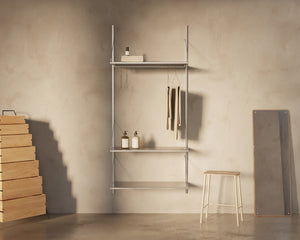 FRAMA Shelf Library Add-on Hanger Section | Stainless Steel | H1852 / W80