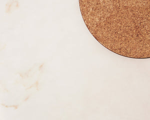 FRAMA Sintra Dining Table | White Marble / Cork