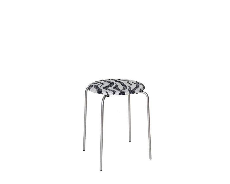 Petit Rond Stool | Stainless Steel / Zebra Fabric – FRAMA