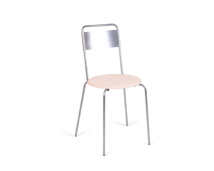 FRAMA Petit Rond Chair | Stainless Steel / Leather Seat