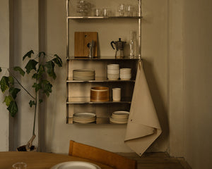 Shelf Library Canvas Cabinet | Stainless Steel / Canvas