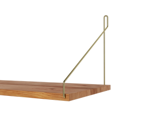 FRAMA Single Shelf | Natural Oak / Brass | D27 / W60