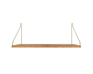 FRAMA Single Shelf | Natural Oak / Brass | D27 / W60